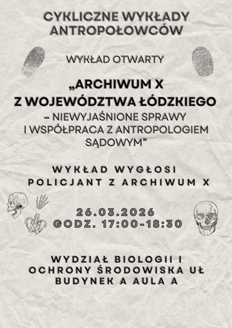 Plakat odnośnie wykładu 