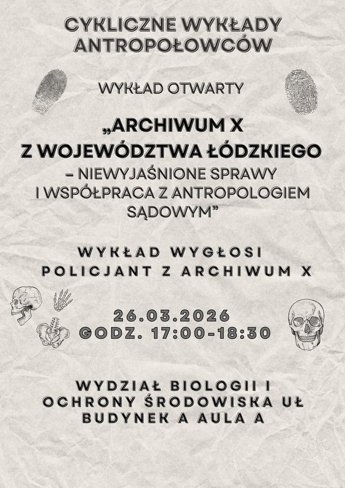 Plakat odnośnie wykładu 