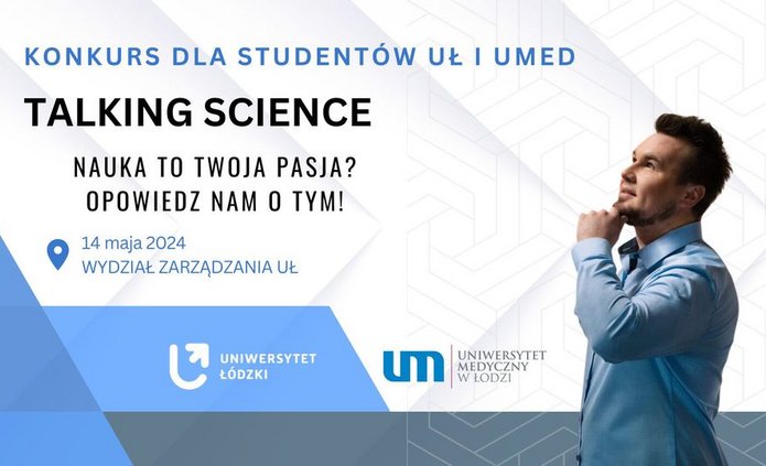 plakat informujący o konkursie Talking Science